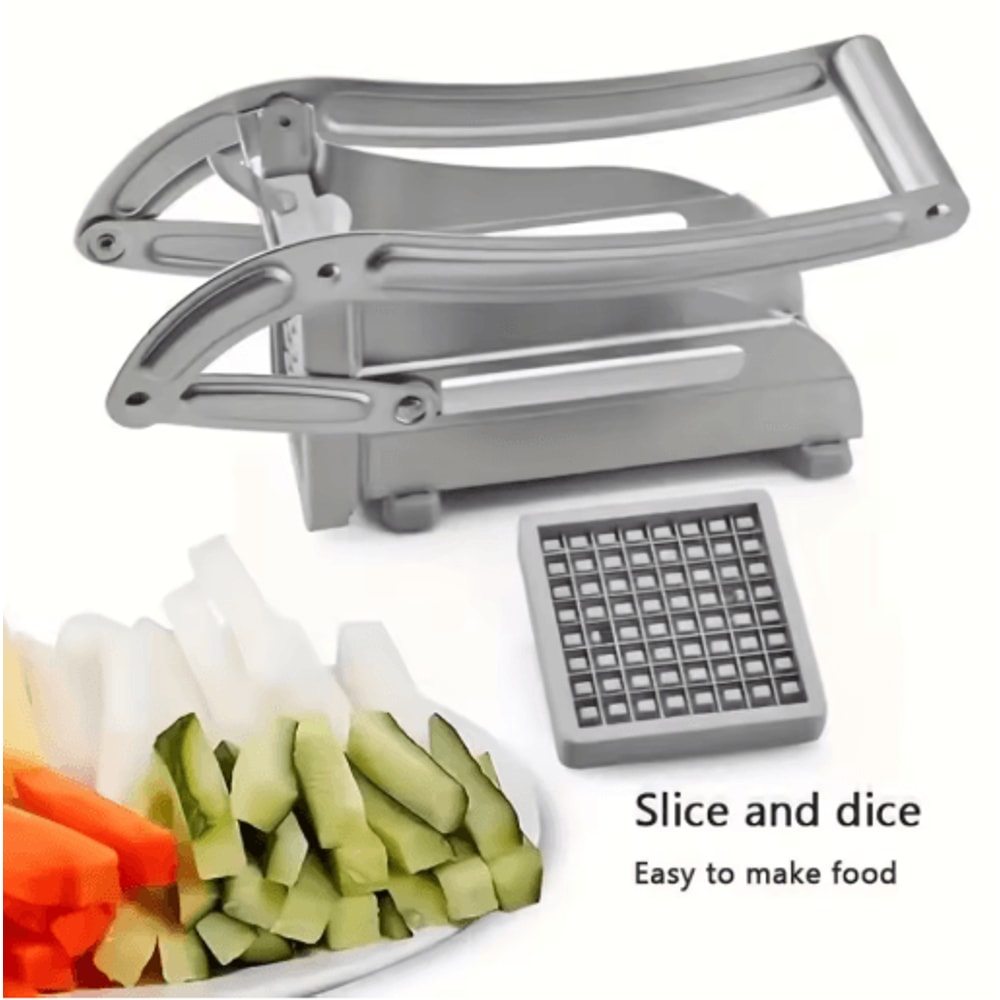 Stainless Steel 4in1 Manual Potato Cutter French Fries Slicer Dicer 2