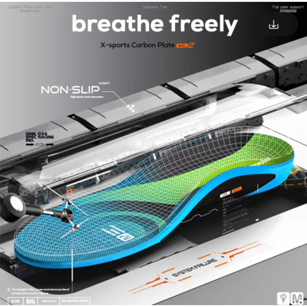 Mcgola 2024 Basketball Insoles FullLength Carbon Plate With Strong Arch Support HighRebound Elast 3