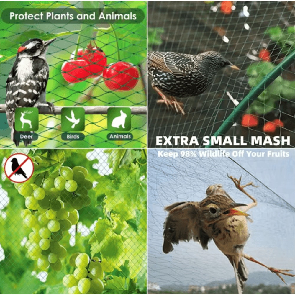 Garden BirdProof Nylon Net 20mm Mesh Plant Fruit Protection 1pc Optional Lengths 2