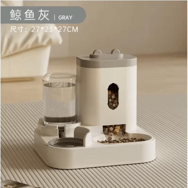 Automatic Dog Cat Feeder With Water Fountain Large Capacity Pet Food Dispenser 5