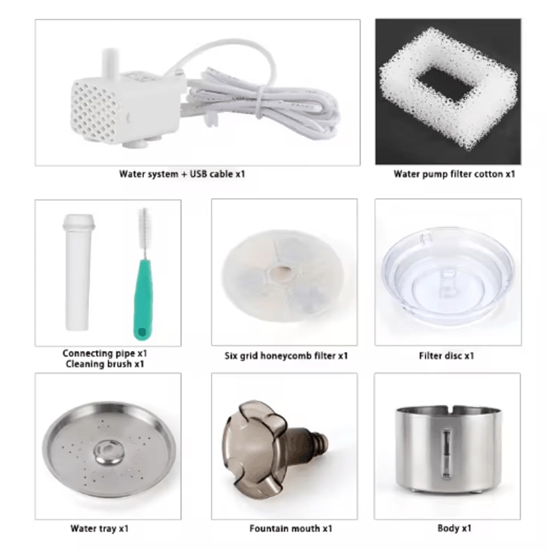 Stainless Steel Cat Water Fountain 25L Automatic Pet Water Dispenser 5