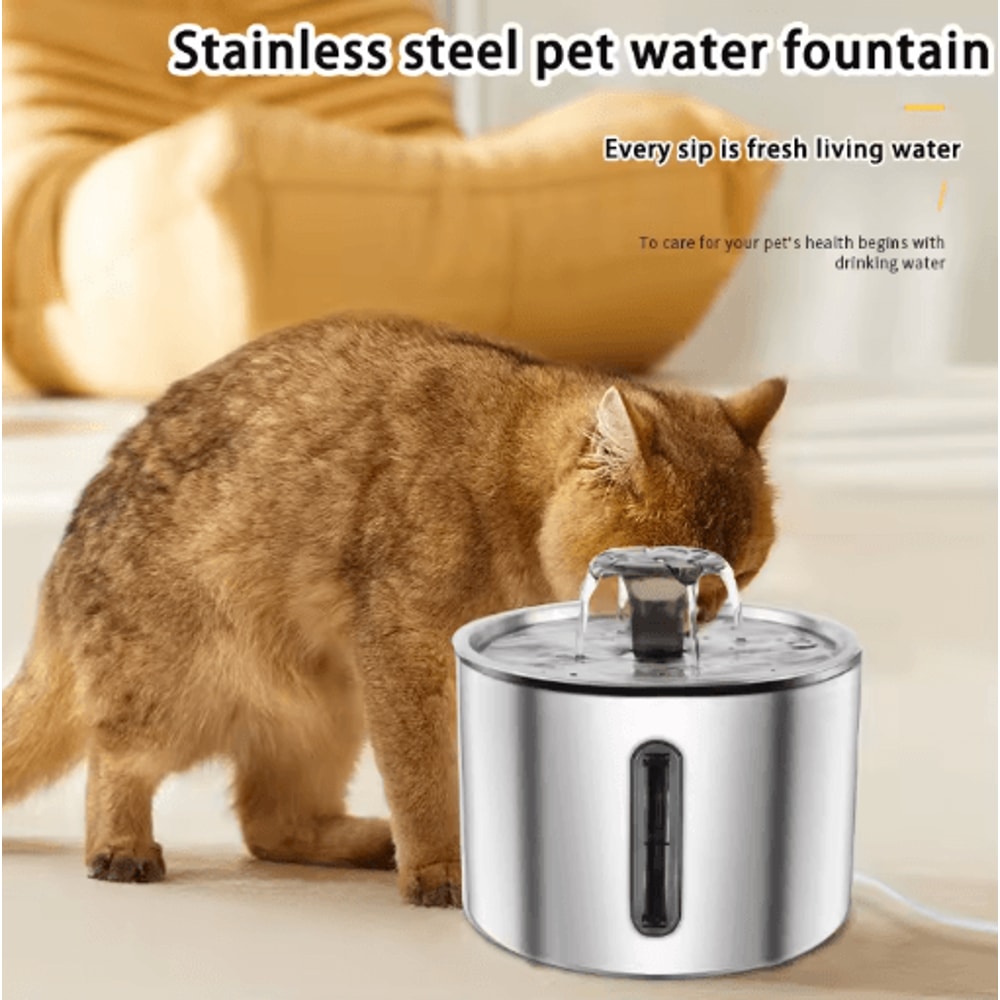 Stainless Steel Cat Water Fountain 25L Automatic Pet Water Dispenser 6