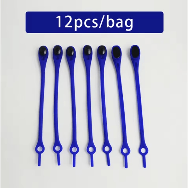 Stretch Silicone No Tie Shoelaces Elastic Laces For Sneakers 12 Pcs Set 10