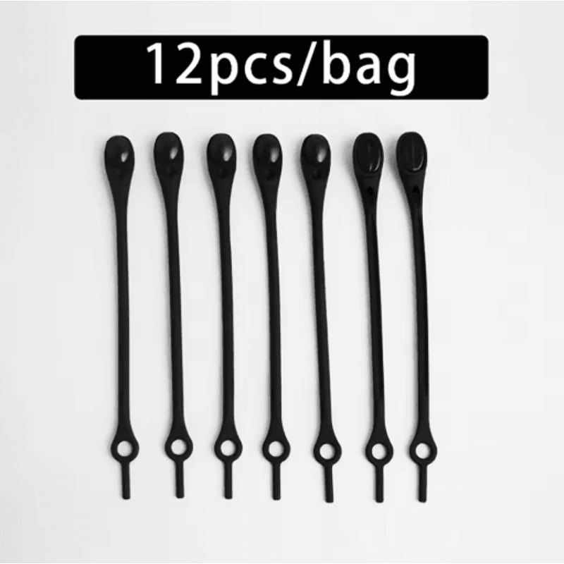 Stretch Silicone No Tie Shoelaces Elastic Laces For Sneakers 12 Pcs Set 12
