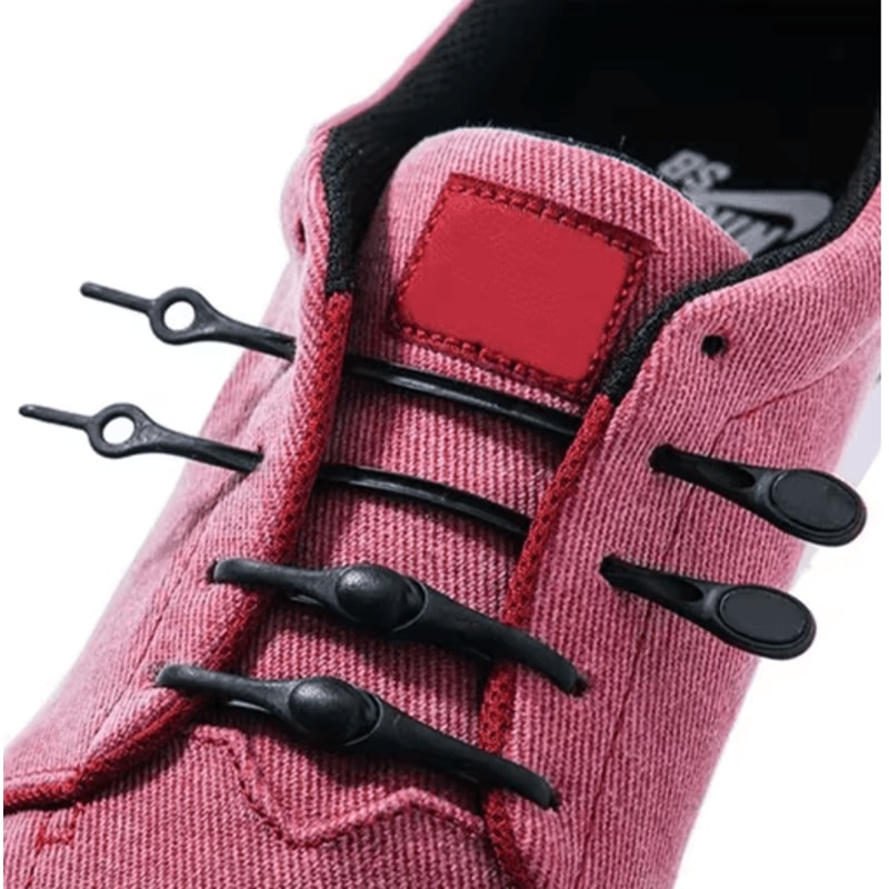 Stretch Silicone No Tie Shoelaces Elastic Laces For Sneakers 12 Pcs Set 16