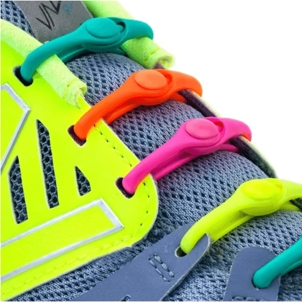Stretch Silicone No Tie Shoelaces Elastic Laces For Sneakers 12 Pcs Set 17