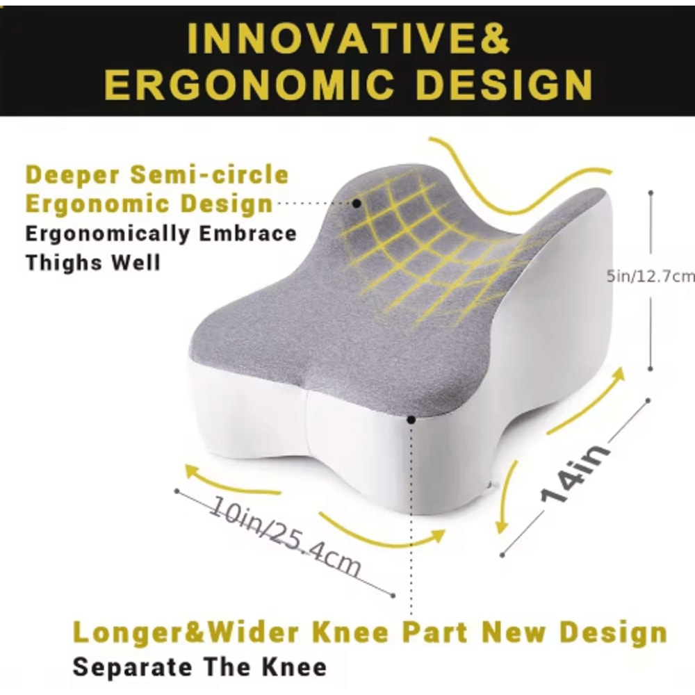 Memory Foam Large Leg Knee Pillow For Side Sleeping PressureRelief Support Pillow 3