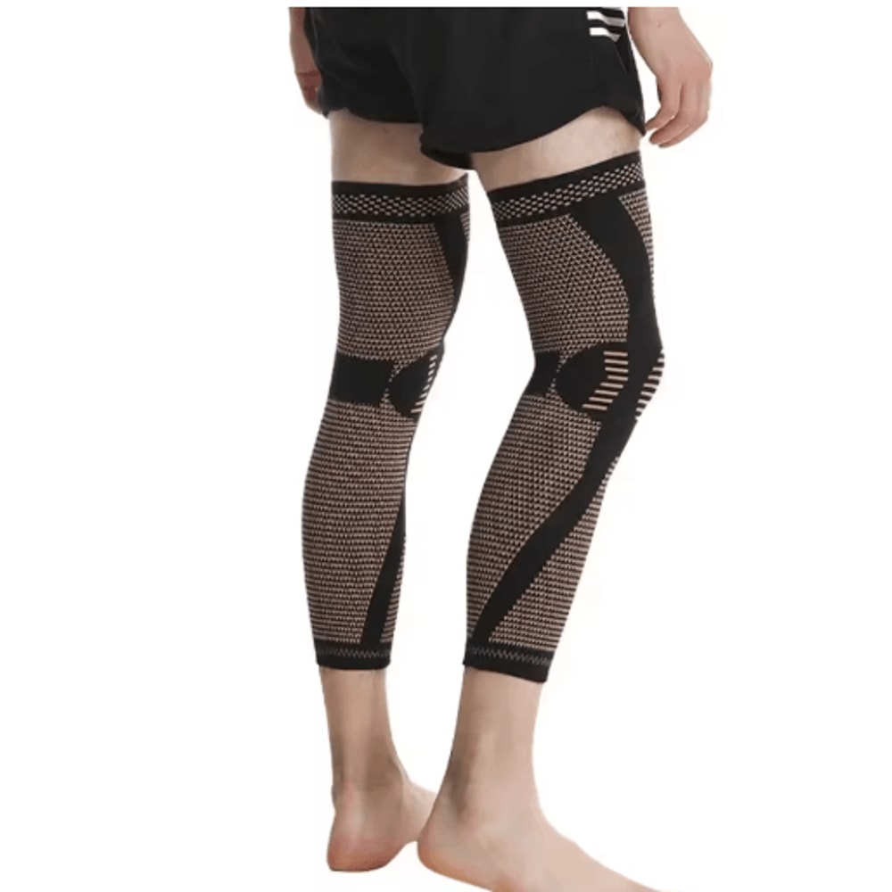Copper Full Leg Compression Sleeves Long Knee Support For Sports Daily Relief 6