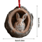 Animal Christmas Acrylic Pendant Ornament Raccoon Owl Squirrel Bunny Bird 2D Design 4