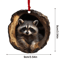 Animal Christmas Acrylic Pendant Ornament Raccoon Owl Squirrel Bunny Bird 2D Design 6