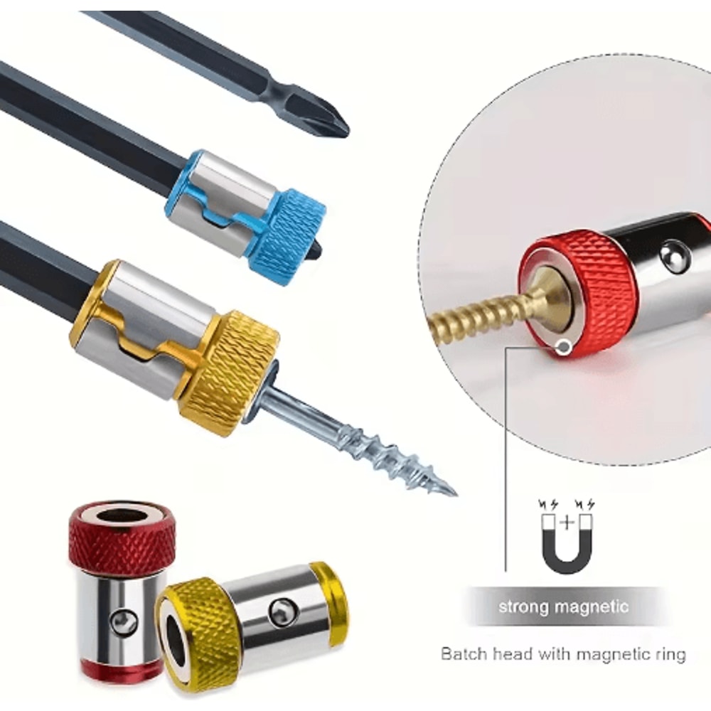 6Piece Universal Magnetic Screw Ring Drill Bit Set NonSlip Magnetized Phillips Bits 3