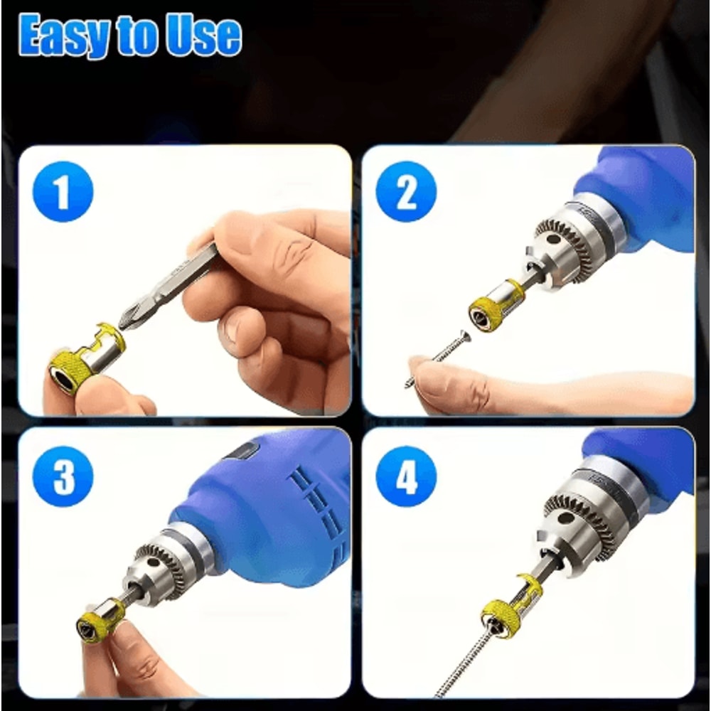 6Piece Universal Magnetic Screw Ring Drill Bit Set NonSlip Magnetized Phillips Bits 4