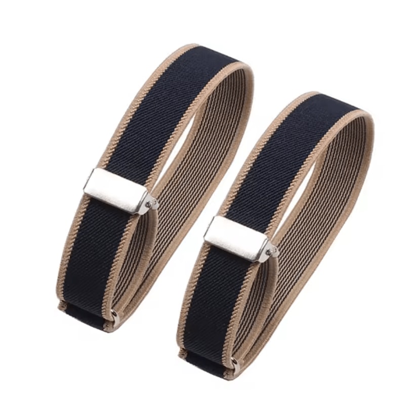 Mens And Womens Sleeve Garters Non Slip Elastic Arm Bands With Stripe Plaid Design 2