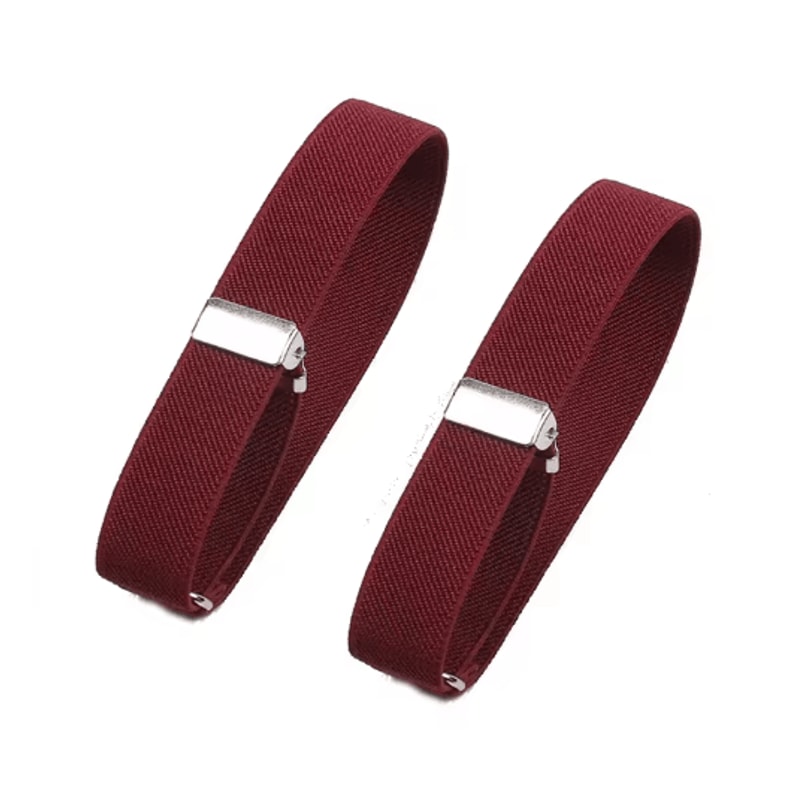 Mens And Womens Sleeve Garters Non Slip Elastic Arm Bands With Stripe Plaid Design 3