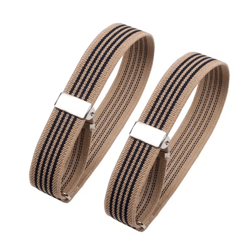 Mens And Womens Sleeve Garters Non Slip Elastic Arm Bands With Stripe Plaid Design 5