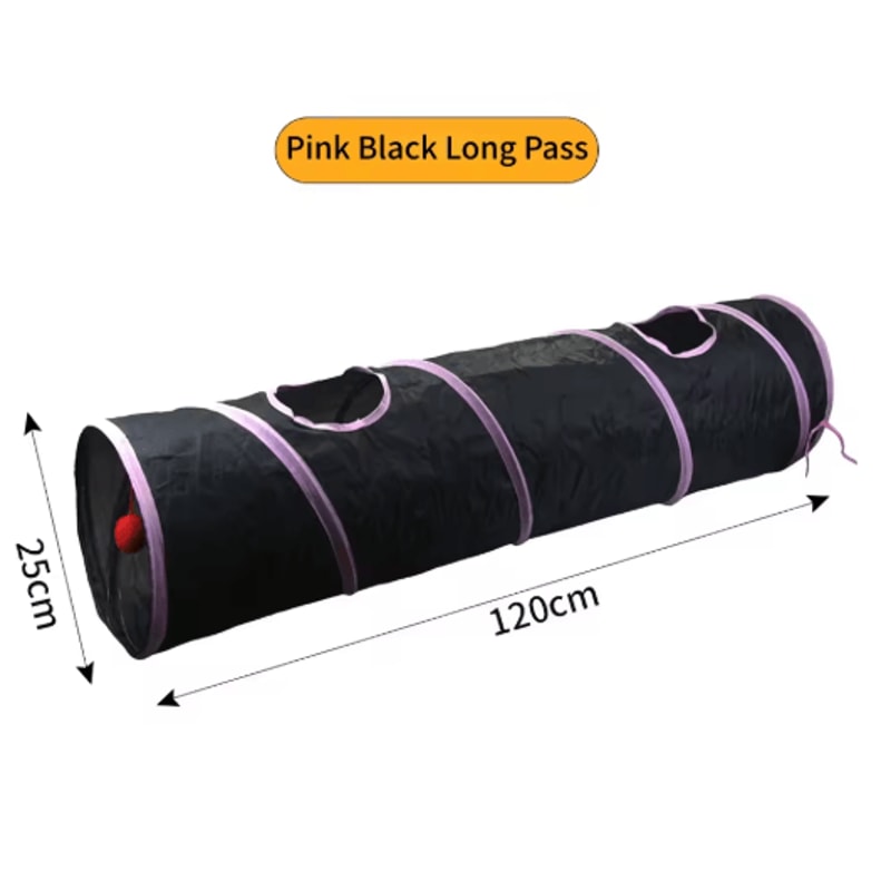 Foldable Cat Play Tunnel Breathable Indoor Cat Toy With Crinkle Paper 10