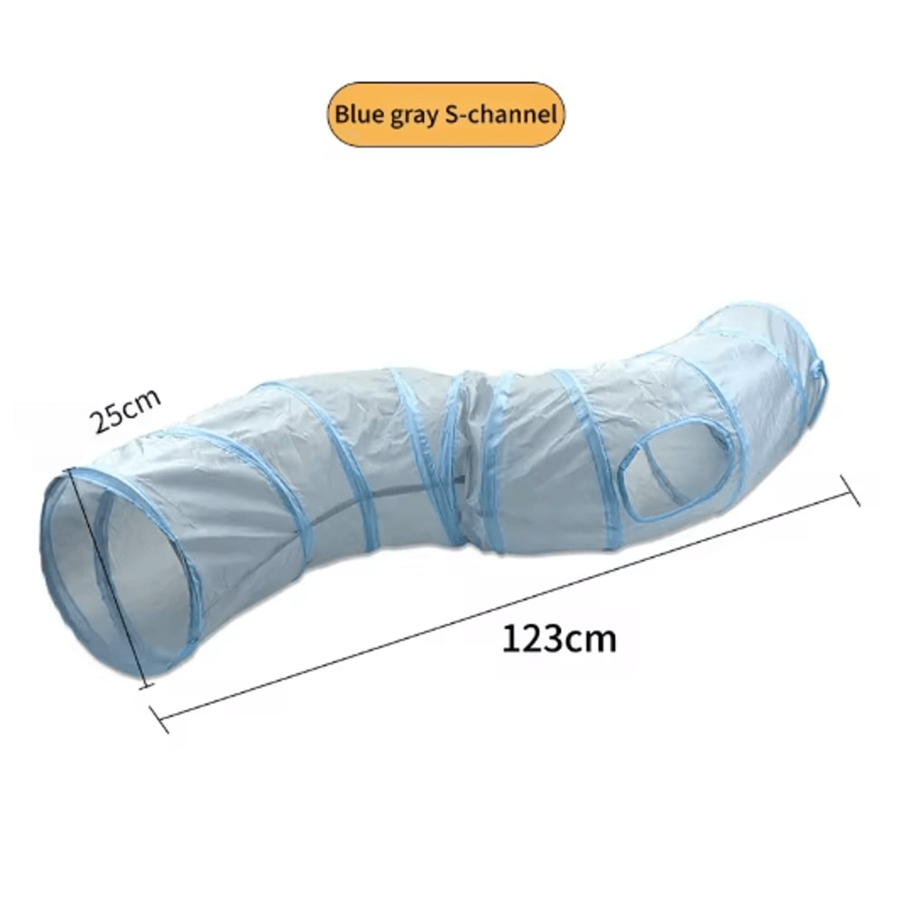 Foldable Cat Play Tunnel Breathable Indoor Cat Toy With Crinkle Paper 11