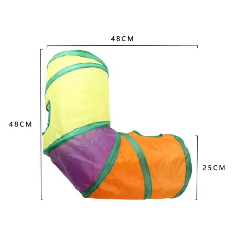 Foldable Cat Play Tunnel Breathable Indoor Cat Toy With Crinkle Paper 21