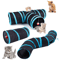 Foldable Cat Play Tunnel Breathable Indoor Cat Toy With Crinkle Paper 0
