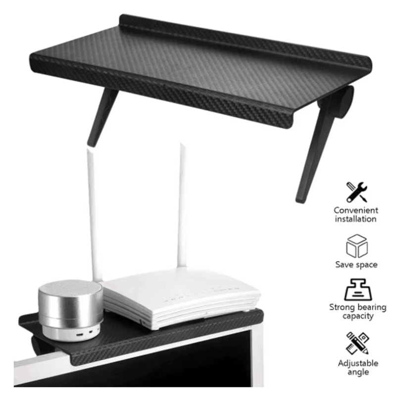 NoDrill Computer TV Screen Storage Rack Router SetTop Box Organizer 5