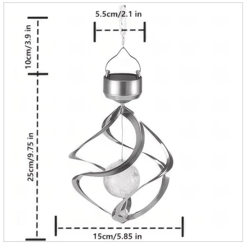Solar Wind Chime Pendant Light Outdoor Garden Decorative Solar Lamp 3