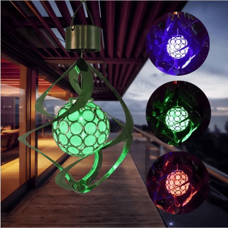 Solar Wind Chime Pendant Light Outdoor Garden Decorative Solar Lamp 5