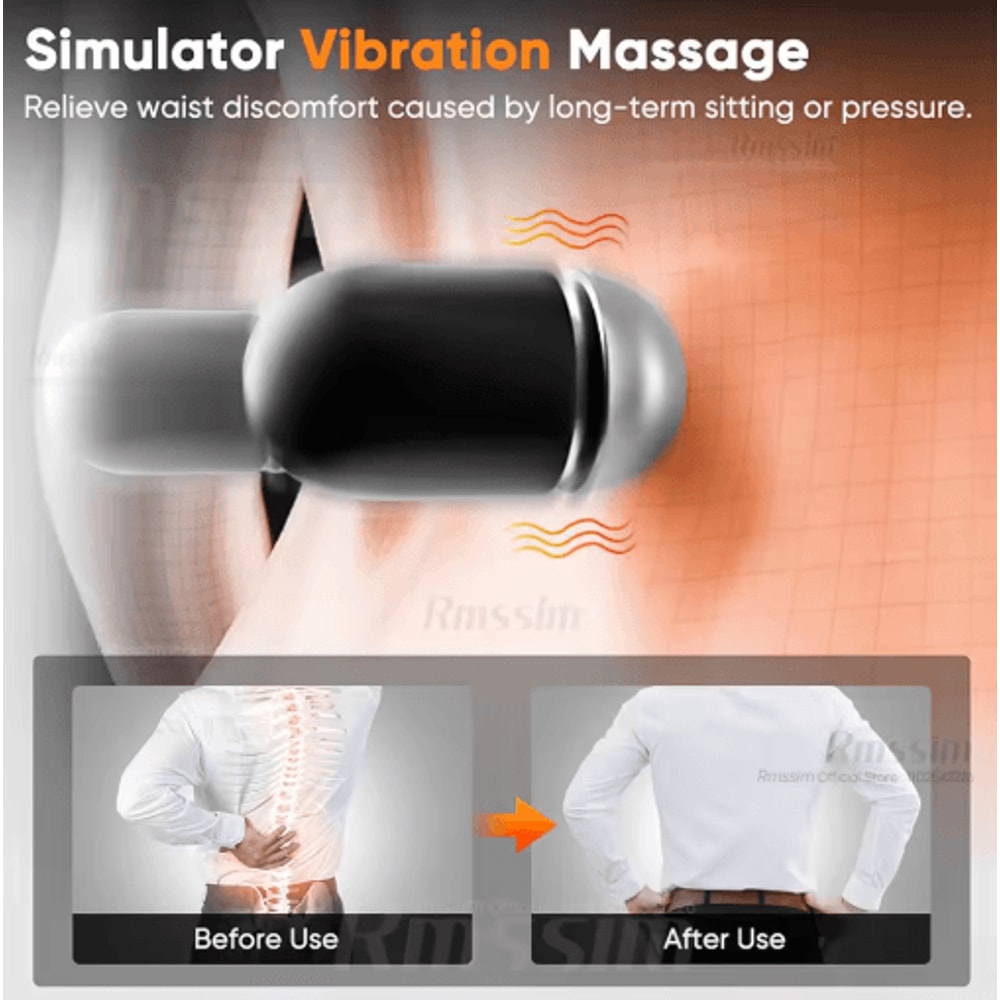 3 In 1 Electric Lumbar Support Pillow Adjustable Height Heating And Vibration Relief 4