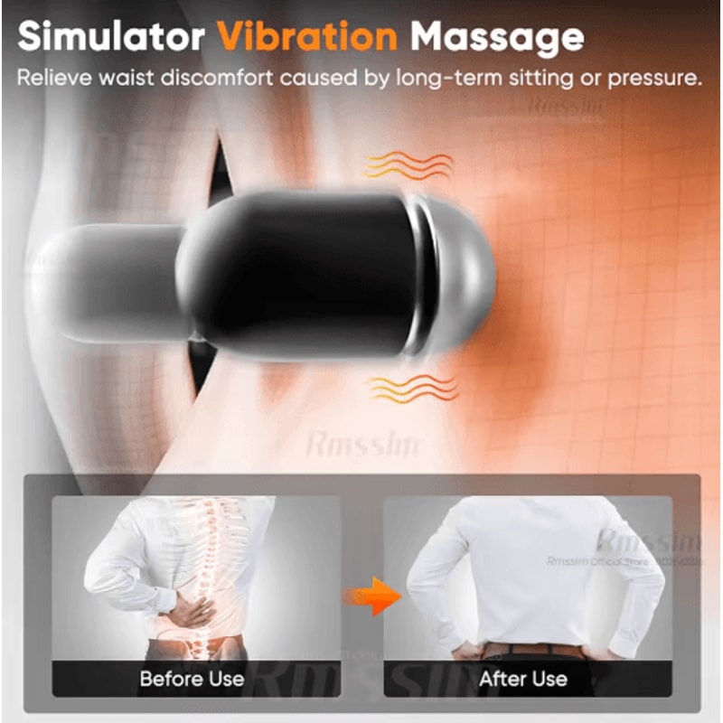 3 In 1 Electric Lumbar Support Pillow Adjustable Height Heating And Vibration Relief 4