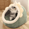 Deep Sleep Cartoon Cat Bed Foldable Cave Pet Bed For Cats Small Dogs 2