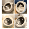 Deep Sleep Cartoon Cat Bed Foldable Cave Pet Bed For Cats Small Dogs 0