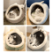 Deep Sleep Cartoon Cat Bed Foldable Cave Pet Bed For Cats Small Dogs 0