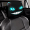Smiling Cat Car Seat Headrest Pillow Covers 2pcs Black With Glowing Blue Eyes 2