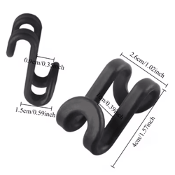 velvet hanger connector hooks – clothes organizer & space-saving extenders (10pcs)