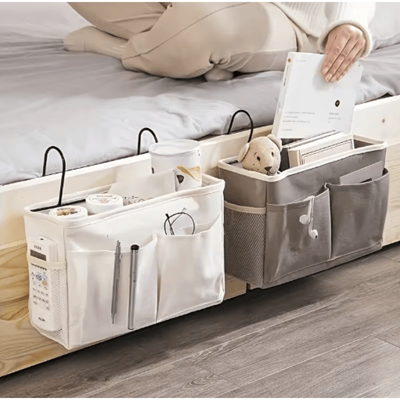 Dorm Bedside Hanging Storage Bag Multifunctional Organizer With Pockets 5