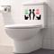 3D Toilet Stickers Removable SelfAdhesive Bathroom Decor 12pcs 6