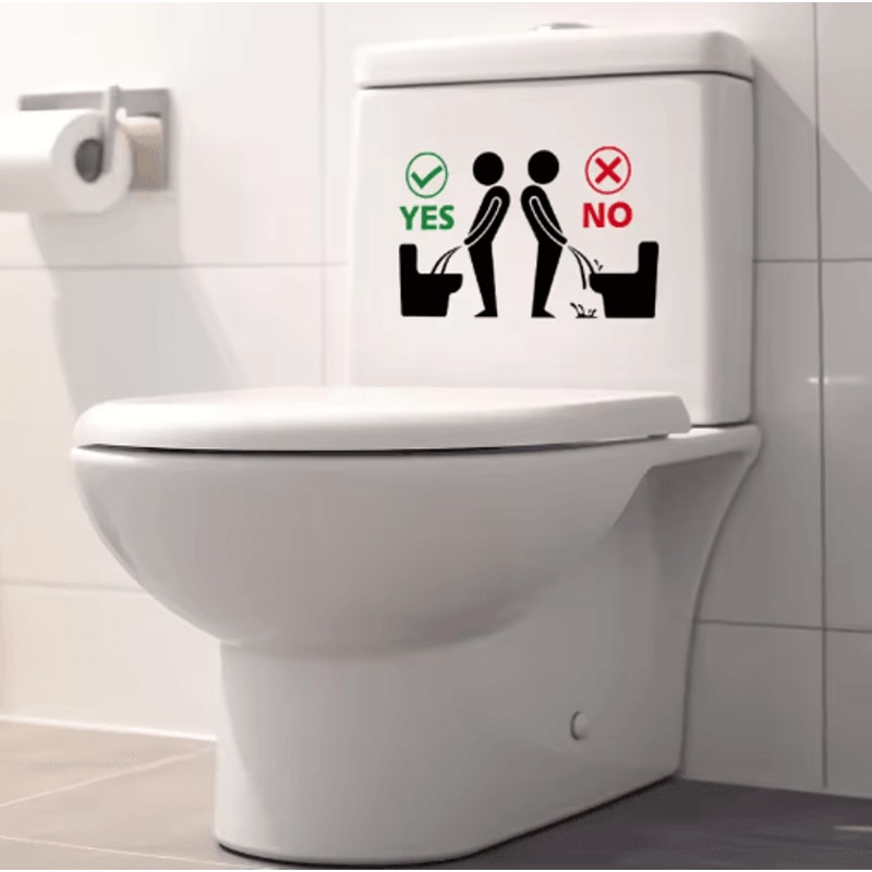 3D Toilet Stickers Removable SelfAdhesive Bathroom Decor 12pcs 6