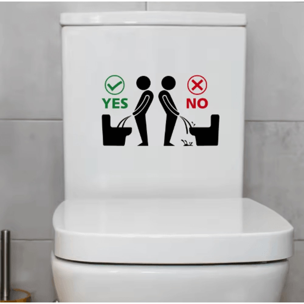 3D Toilet Stickers Removable SelfAdhesive Bathroom Decor 12pcs 0