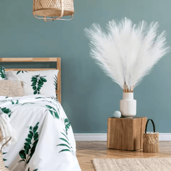 white artificial pampas reed decor – elegant reed grass stems (10pcs)