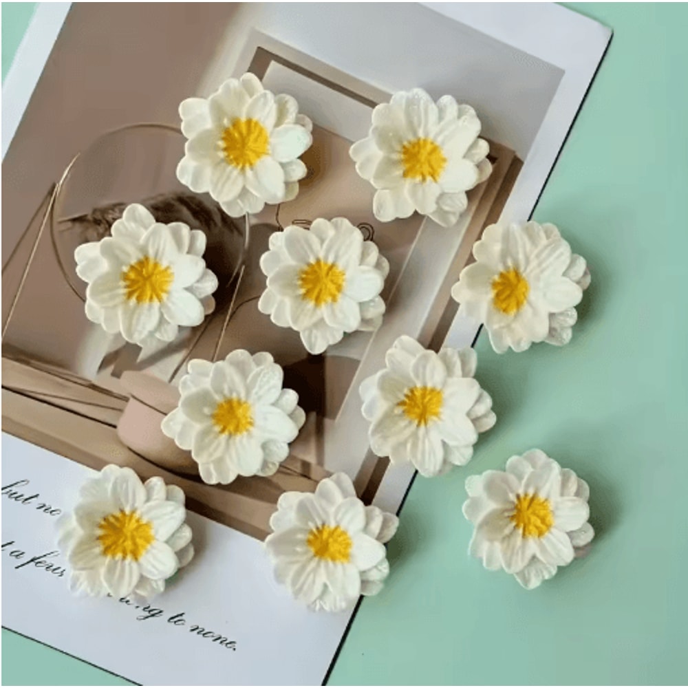 Cute Resin Flower Fridge Magnets Creative Home Kitchen Decor 20pcs Set 0