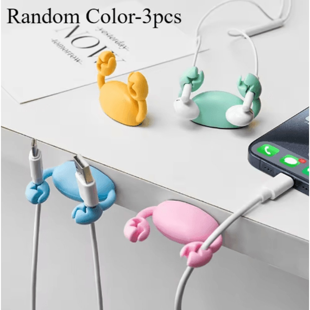 Cartoon Cable Organizer Cute Charging Cable Fastener Cable Management Buckle 1