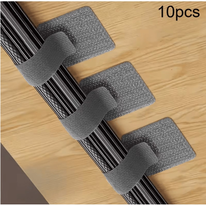 HeavyDuty Reusable Cable Organizer Tape Strong Hold Cord Management 10pcs 1