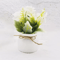 Artificial Potted ThreeRose Bonsai Elegant Desktop Flower Decor 1