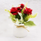 Artificial Potted ThreeRose Bonsai Elegant Desktop Flower Decor 3