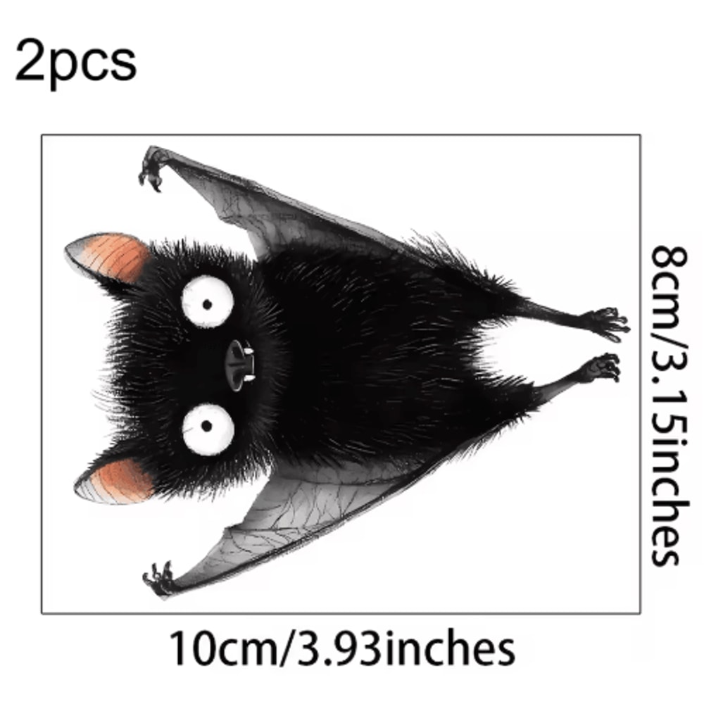 Black Bat Wall Decals SelfAdhesive Home Wall Art 2pcs Set 1