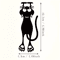 Acrylic HollowedOut Black Kitten Bookmarks Creative Hanging Page Markers 3pcs 2