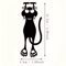 Acrylic HollowedOut Black Kitten Bookmarks Creative Hanging Page Markers 3pcs 2