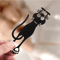 Acrylic HollowedOut Black Kitten Bookmarks Creative Hanging Page Markers 3pcs 4