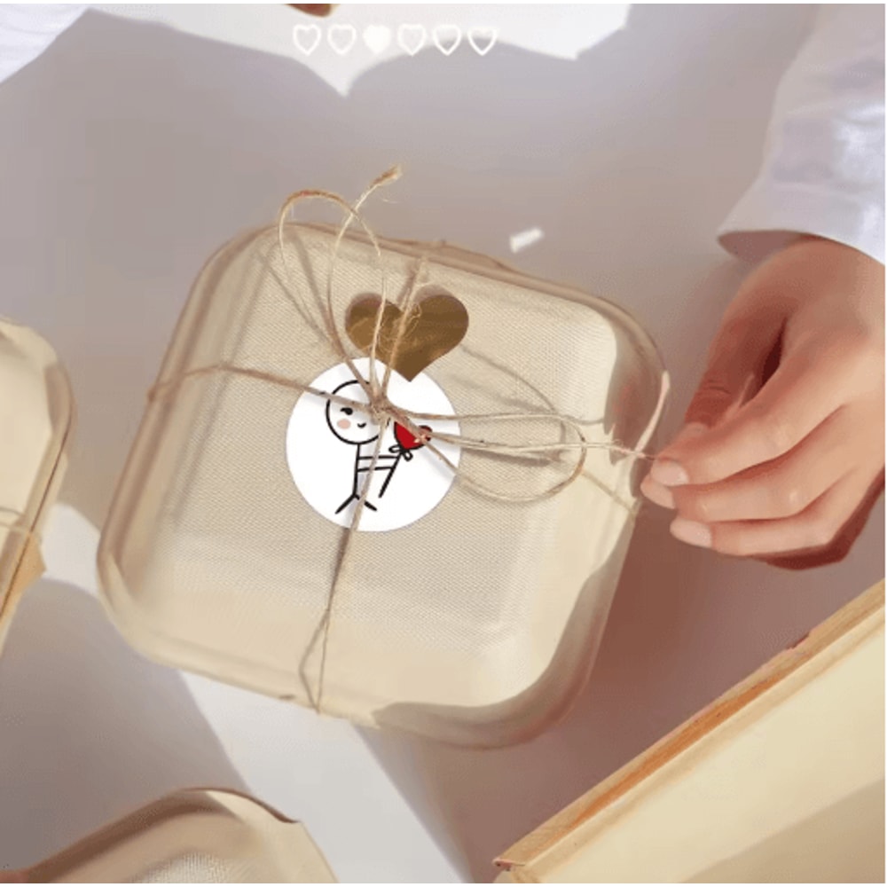 Matchstick People ThumbsUp Stickers 500pcsRoll SelfAdhesive PVC Labels 4