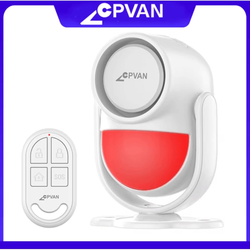 CPVAN Wireless PIR Motion Sensor Infrared Burglar Alarm With 125dB Siren 433MHz 0