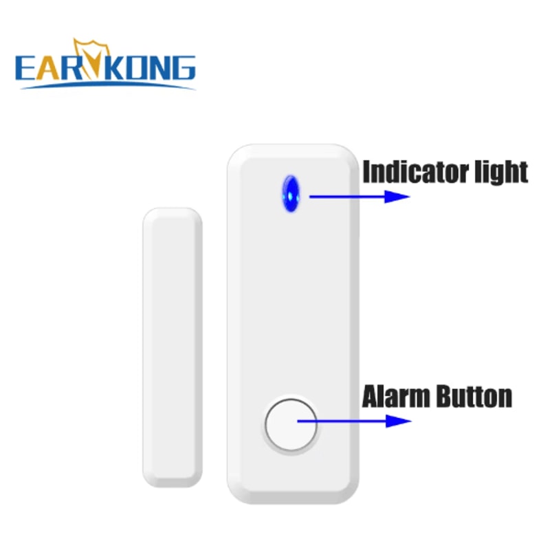 Wireless Door Window Sensor 433MHz Open Door Detector For Smart Alarm Systems 7